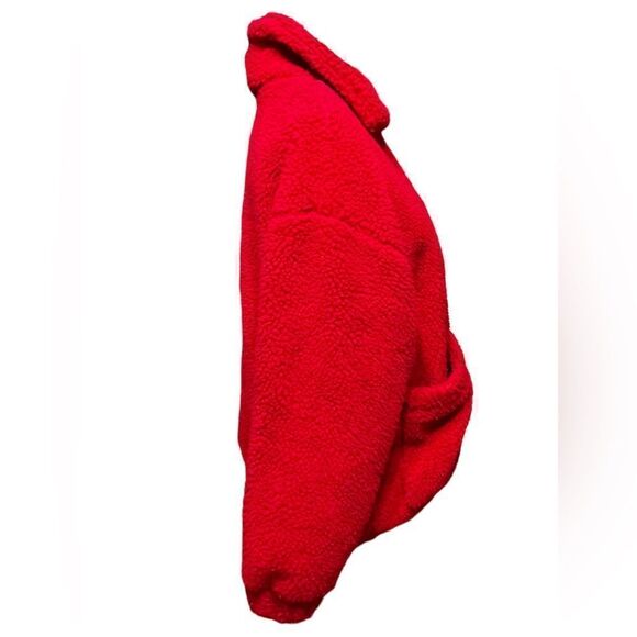 I am Gia red Sherpa Jacket - Picture 7 of 8